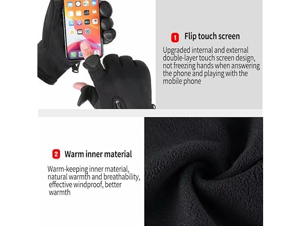 Bakovity (M) Winter Gloves Removable CutOut