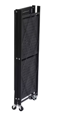 J&V Textiles Foldable 3-Tier Matte Metal Cart - Gallery 13