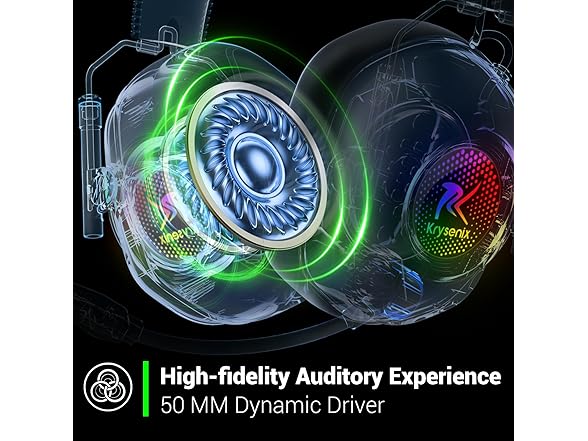 Krysenix 2.4 GHz Wireless Gaming Headset for PC, PS5
