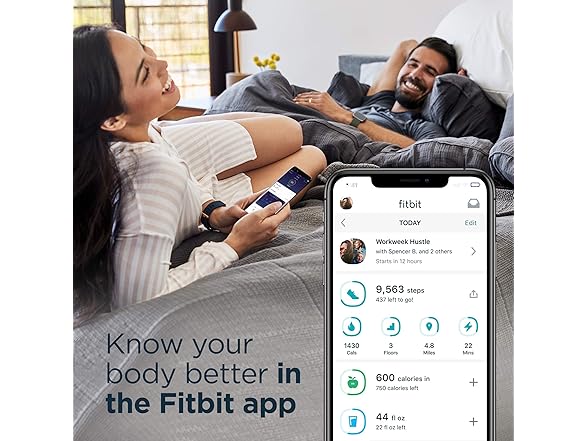 Fitbit Versa 2 Special Edition Health and Fitness Smartwatch with Heart Rate, Music, Alexa Built-In, Sleep and Swim Tracking, Smoke Woven/Mist Grey, One Size (S and L Bands Included) (Open Box)