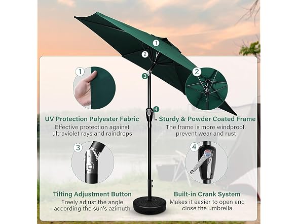 Simple Deluxe 9' Patio Umbrella Outdoor 2PK