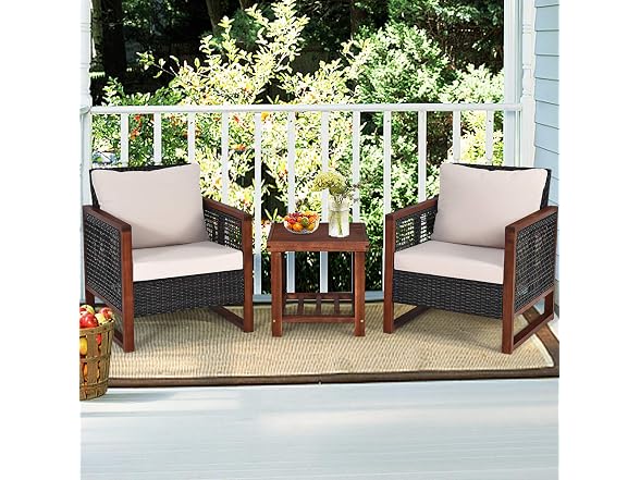 Wicker Chairs with Coffee Table - Gallery 3