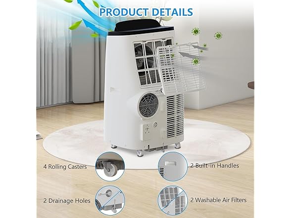 HobbyField 14,000 BTU Portable Air Conditioner – 3-