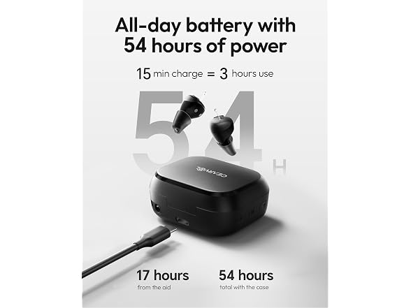 Cearvol Nano OTC Hearing Aids-Midnight