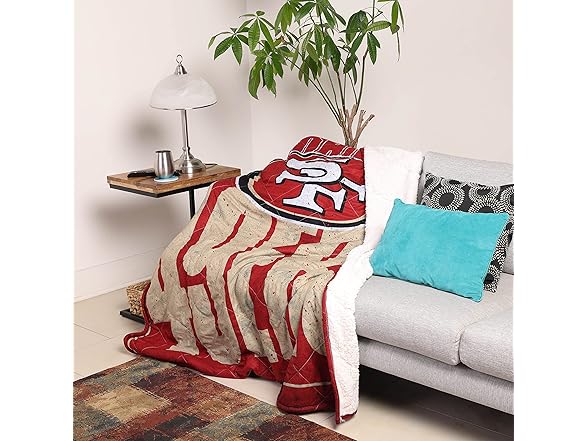SAN FRANCISCO 49ERS Big Game Sherpa Lined Throw