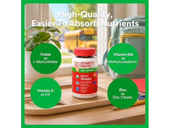 SmartyPants Organic Kids Multivitamin Gummies: