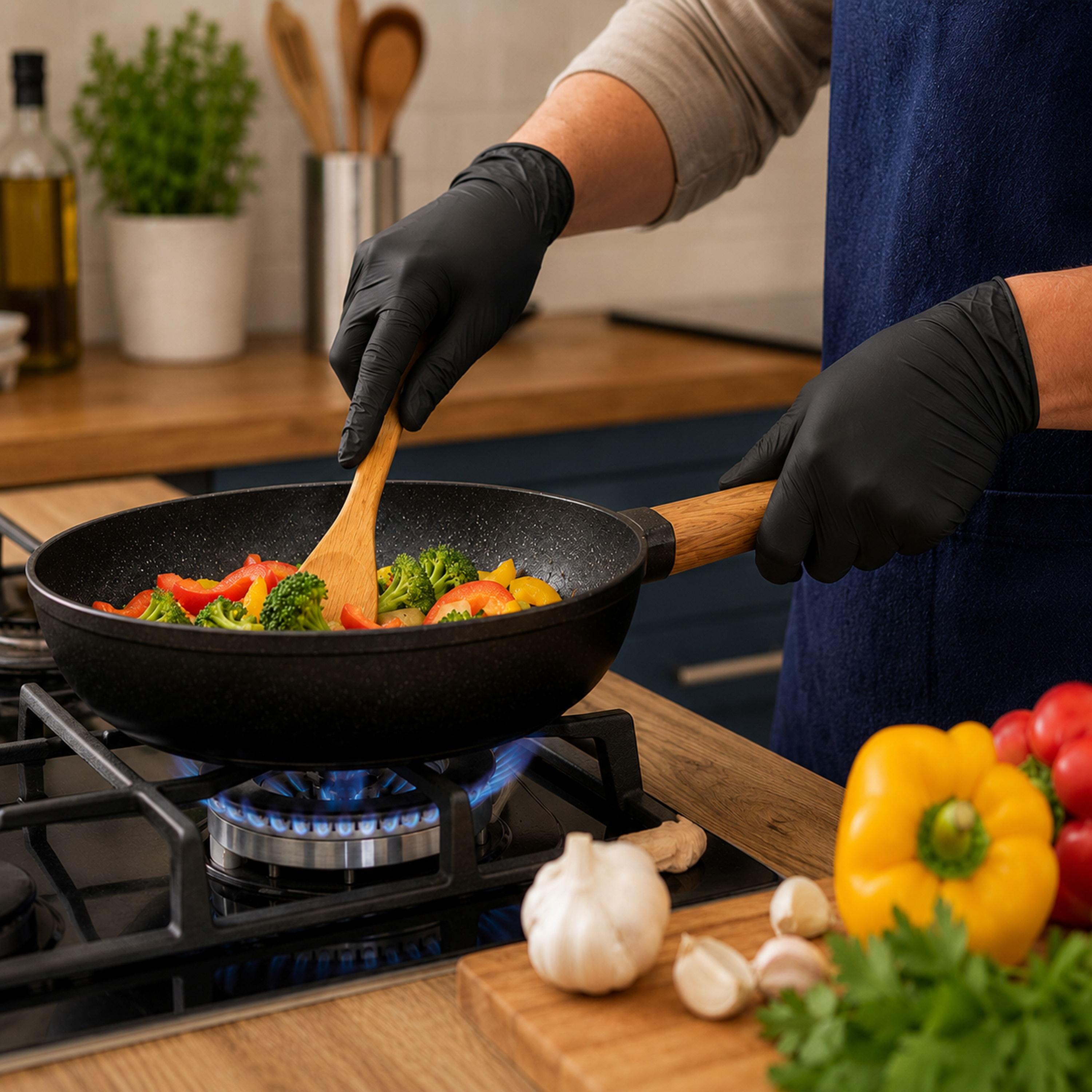 1000ct Black Nitrile Gloves - Gallery 20