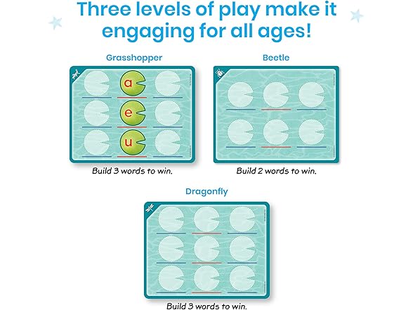 hand2mind Lily Pad Letter Hop, CVC Word Game