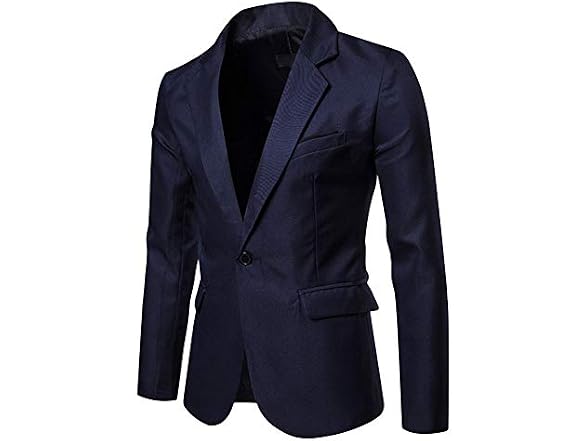 Cloudstyle Men (L) Casual Slim Suit Jacket Tops