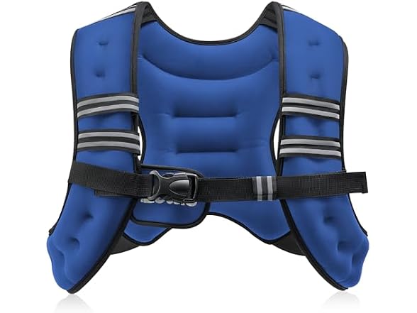 ZELUS Blue Reflective Weighted Vest 12lb
