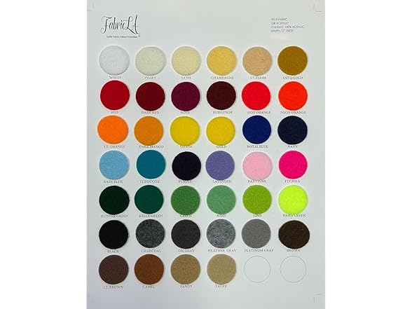 FabricLA Acrylic Felt Fabric, 1 Yard Pre Cut (Camel)