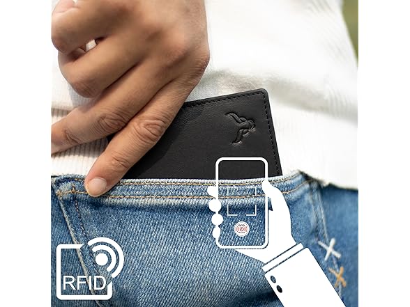 Real Leather Mens RFID Bifold Wallet