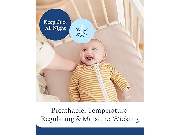 PurComfy Bamboo Crib Sheet, 28x52x9"