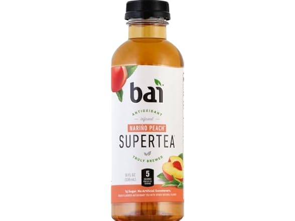 1CT Bai Narino Peach Tea, Antioxidant Infused Tea 18 oz