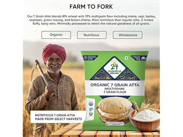 24 Mantra Organic 7 Grain Atta 1 Kg