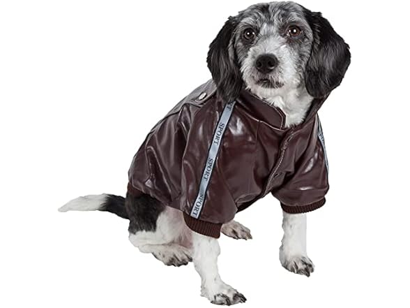 Pet Life ® Wuff-Rider Suede Dog Coat