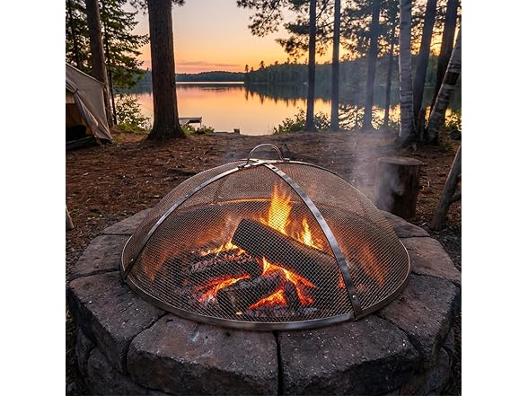 Sunnydaze 24" Round Stainless Steel Spark Screen