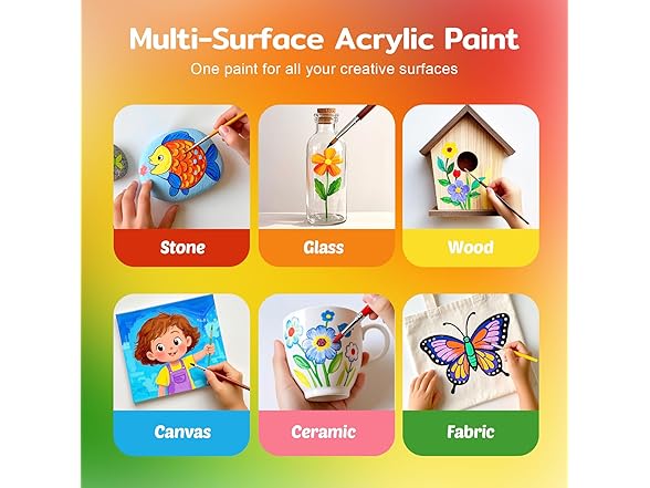 Color More 14 Colors Acrylic Paint Set