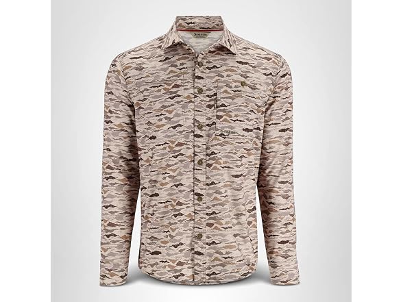Simms Men's (S) Challenger LS Shirt Sand Riverbed