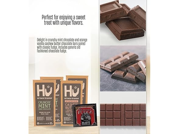 5 Item Set- Hu Chocolate Mint & Orange & Claeys Fudge