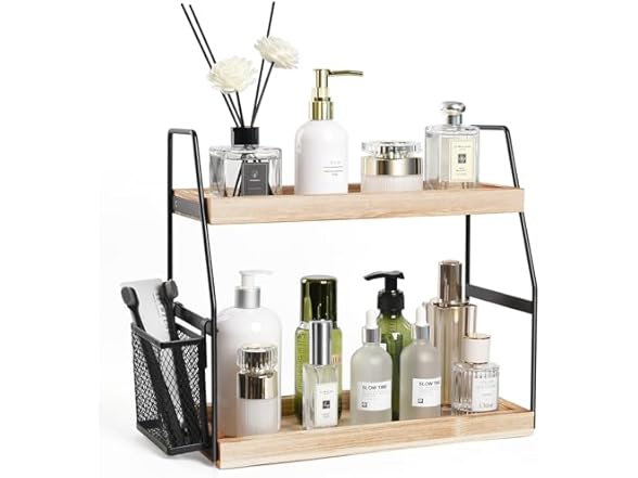 Nroech Bathroom Organizer Countertop, 2-Tier