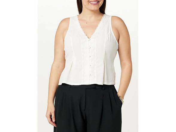 The Drop Paloma Lace Trimmed Sleeveless