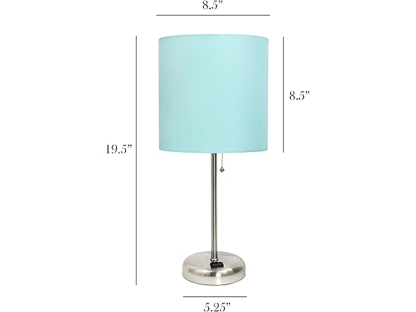 Two Pack Brushed Steel Stick Table Desk Lamp