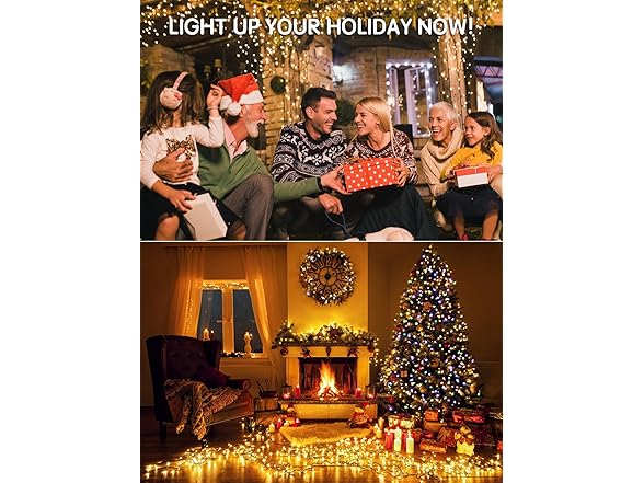 300 LED Christmas Lights Outdoor | 115ft