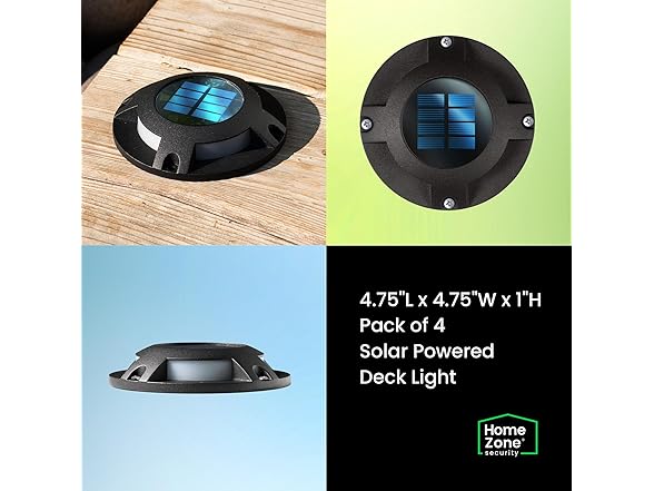 Home Zone Solar Deck Lights - Black