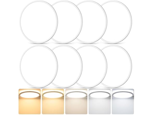 GoBright B0FT7QZTJG 8-Pack Flush Mount LED Ceiling