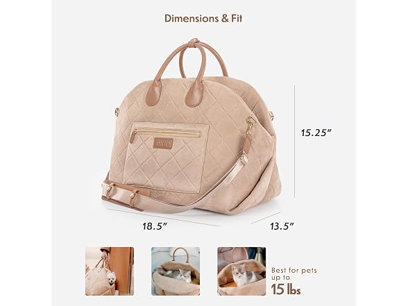 Traveler's Choice Argo On The Purr-Suit 18" Pet Tote, Tan