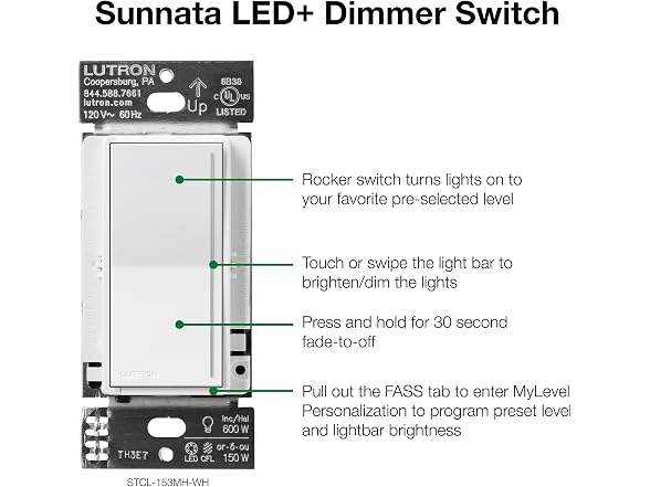 Lutron Sunnata Touch Dimmer Switch - Gallery 13