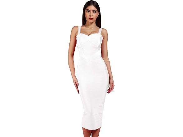 Whoinshop Women (XS) Rayon Strap Celebrity Dress