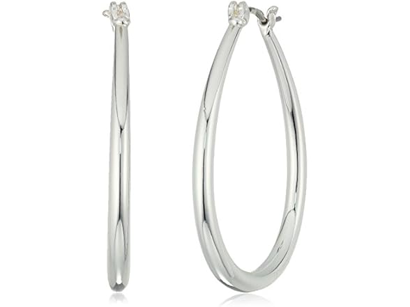 Chaps Women's Oval Clickit Hoop Earrings