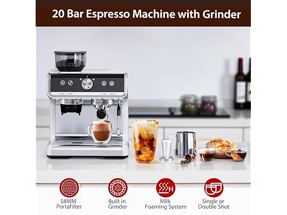 Takywep Semi-Automatic Espresso Machine