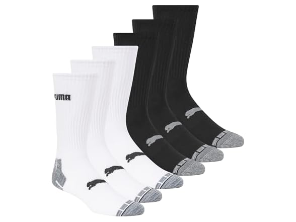PUMA Mens Crew Running Socks