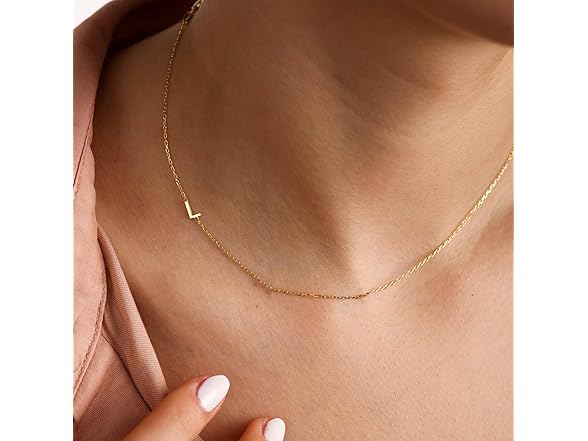 Ewrkbr Sideways Initial Necklaces