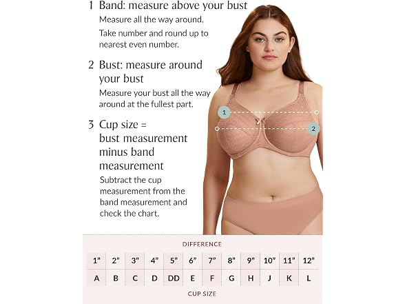 Glamorise Women (46F) Full Figure Lacey T-Back Bra