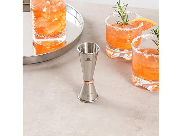Restaurantware 1 oz Copper Stainless Steel Jigger, 2 Pack