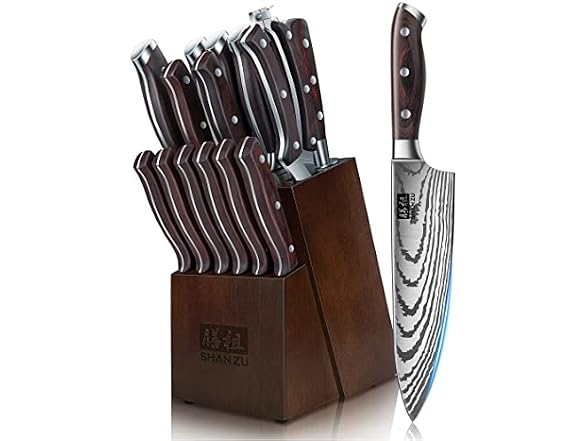 SHAN ZU 16 Pc Japanese Knife Set