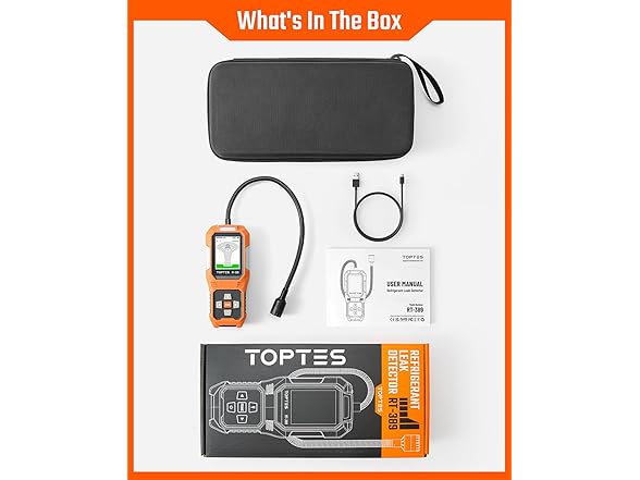 TOPTES RT-389 Rechargeable Refrigerant Leak Detector