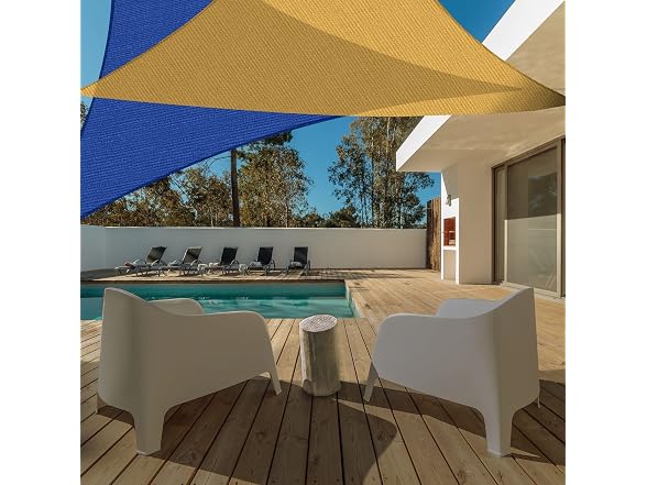 AsterOutdoor Sun Shade Sail Triangle 12' x 12' x 17'