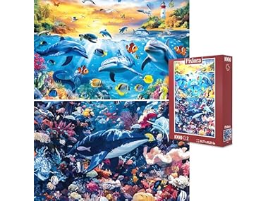 $14.99, Was $26.99, 44% Off! 1000 Piece Jigsaw Puzzles (2-Pack) dealfomo