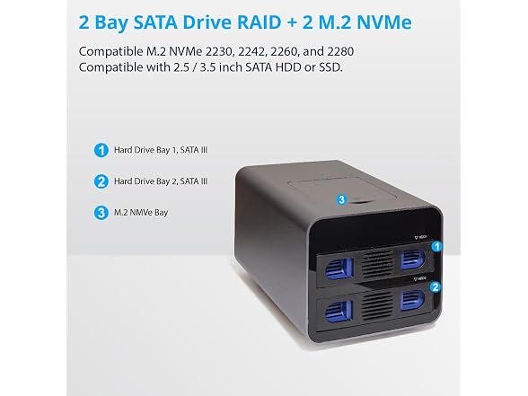 USB 3.2 (10Gbps) Type-C 2 Bay 2.5 Inch