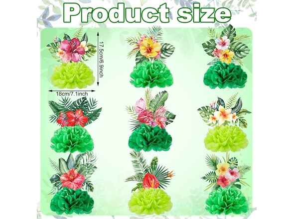 18pc Tropical Luau Party Table Décor