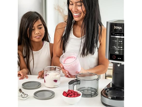 Ninja CREAMi Ice Cream Maker 5 One-Touch Programs with Two 16oz. Pints with Storage Lids NC300 (Open Box)