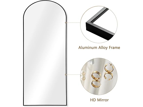 PexFix Arched Full Length Mirror Floor Full Body