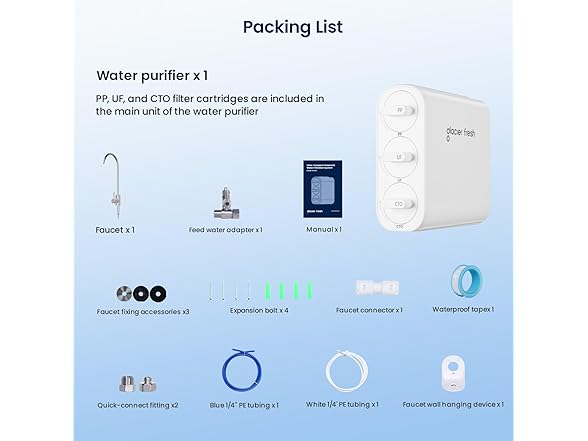 GLACIER FRESH Under Sink Water Filter System