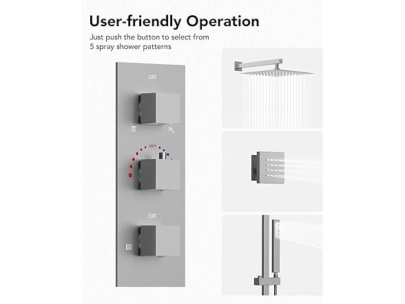 EVERSTEIN SFS-1016-NK12 Shower System 12", Nickel