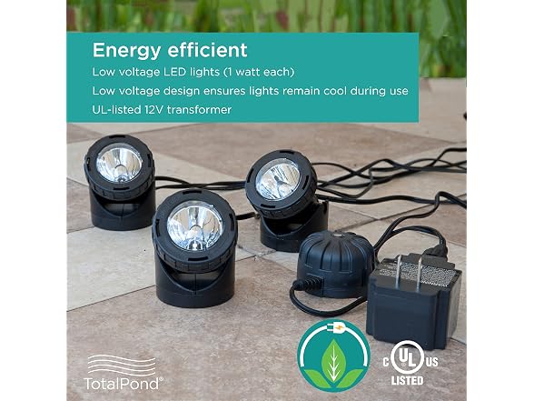 TotalPond Pond and Landscape LED Lights, 3-Piece Set